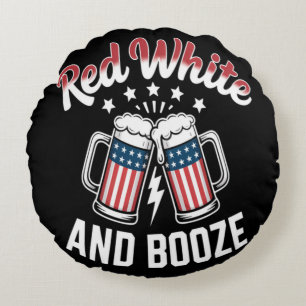 Coussins Ronds Bière 4 juillet , Fête patriotique