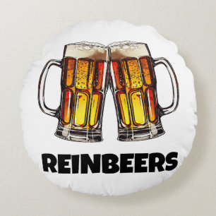 Coussins Ronds Bières de Noël Reinbeers