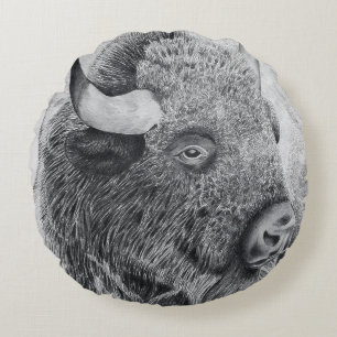 Coussins Ronds Bison d'Amérique