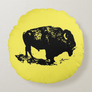 Coussins Ronds Bison de Buffalo