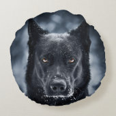 Coussins Ronds Black German Shepherd (Dos)