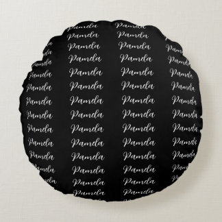 Coussins Ronds Black Red Minimalist Ajouter un nom personnalisé