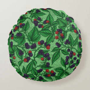 Coussins Ronds Blackberry en vert