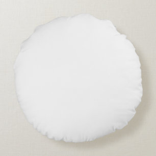 Coussins Ronds Blanc Uni Couleur Solide