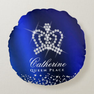 Coussins Ronds Bleu brillant