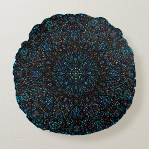 Coussins Ronds Bleu-foncé