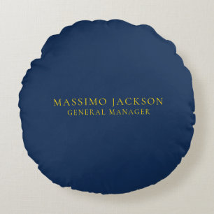 Coussins Ronds Bleu Or Couleurs Professionnel Tendance Minimalist