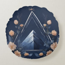 Bleu sarcelle de minuit floral art AI