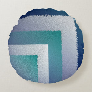 Coussins Ronds bleu turquoise gris ex pastel