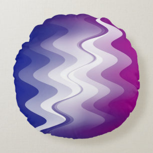 Coussins Ronds Bleu violet blanc