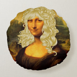 Coussins Ronds Blonde Mona Lisa