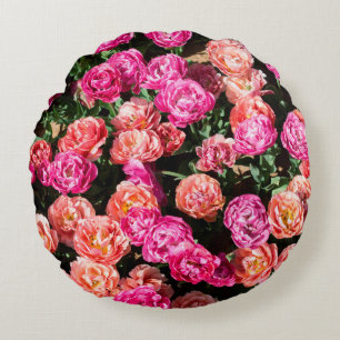 Coussins Ronds Blooming flowers make a floral background texture