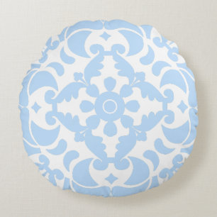 Coussins Ronds Blue Azulejos portugais espagnol méditerranéen