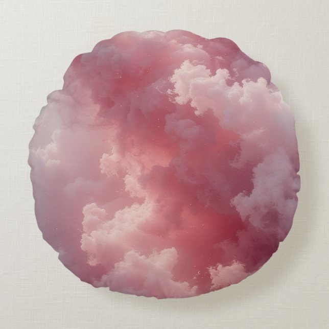 Coussins Ronds Blush Cloud Mirage (Devant)
