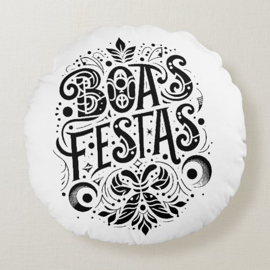 Coussins Ronds Boas Festas (Devant)