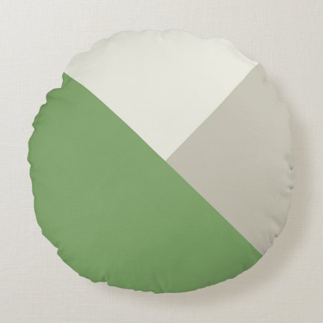 Coussins Ronds Bocre couleur vert beige (Devant)