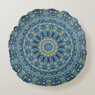 Coussins Ronds Boho Abstrait Super Van Gogh Starry Nuit Mandala