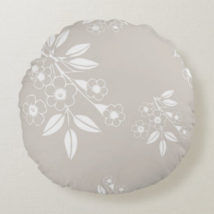 Coussins Ronds Boho Chic Floral Motif esthétique