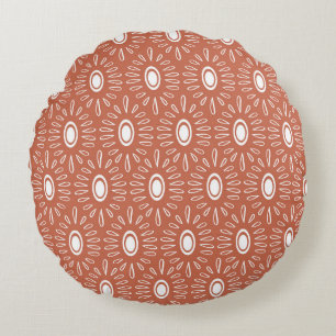 Coussins Ronds Boho Chic Flowers : Conception Moderne Sans Couleu