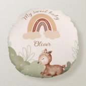 Coussins Ronds Boho Rainbow Deer Personalized Round Pillow (Devant)