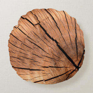 Coussins Ronds Bois de bois de sciage coupe