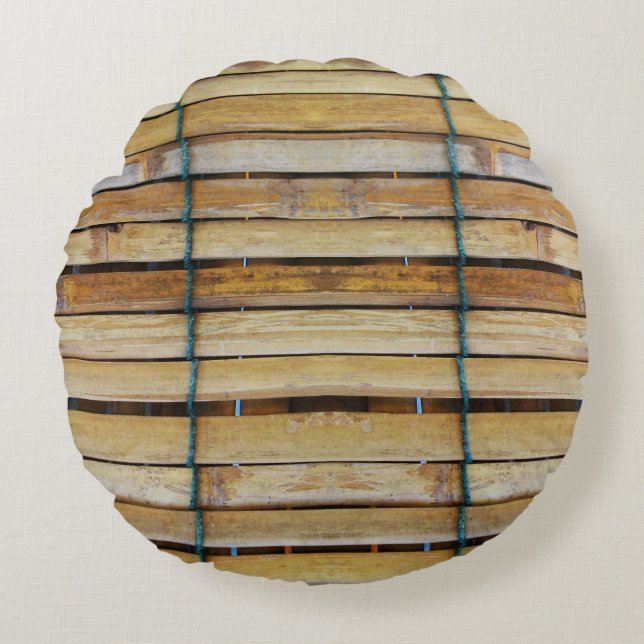 Coussins Ronds Bois d'époque en bois (Devant)