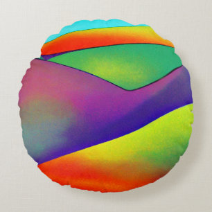 Coussins Ronds Bold Rainbow Hills