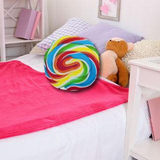 Coussins Ronds Bonbon sucré couleur mignon Rainbow Lollipop