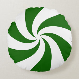 Coussins Ronds Bonbons à la menthe de Noël