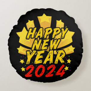 Coussins Ronds Bonne année 2024