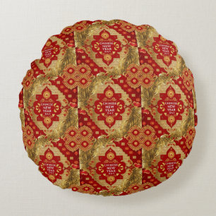 Coussins Ronds Bonne année chinoise moderne motif asiatique