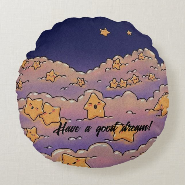 Coussins Ronds bonne nuit (Devant)