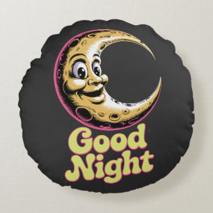 Coussins Ronds Bonne nuit Retro Moon