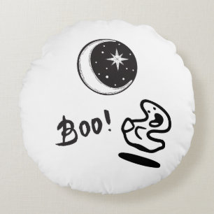 Coussins Ronds Boo lunaire fantôme