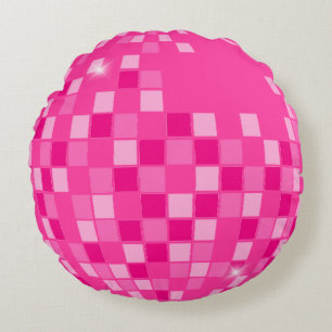 Coussins Ronds Boogie Disco Rose Hot