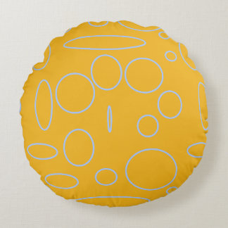 Coussins Ronds Boucles cercles sur orange