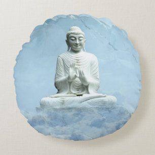 Coussins Ronds Bouddha dans les nuages