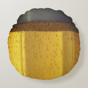 Coussins Ronds Boue de bière avec bulles et mousse