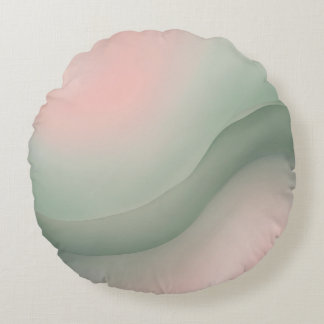 Coussins Ronds Boule en rose IA art