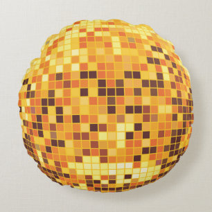 Coussins Ronds Boule Gold Disco