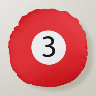 Coussins Ronds Boules de billard solides et éclatantes #3 Collec