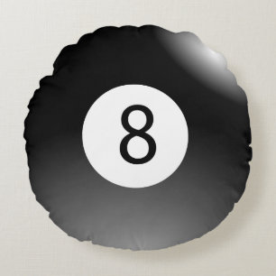 Coussins Ronds Boules de billard solides et éclatantes #8 Collec