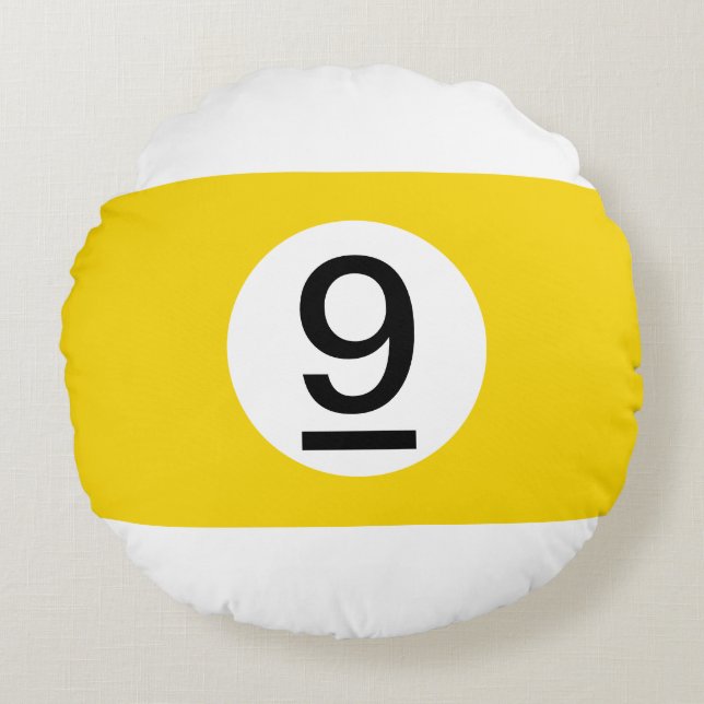 Coussins Ronds Boules de billard solides et éclatantes #9 Collect (Devant)