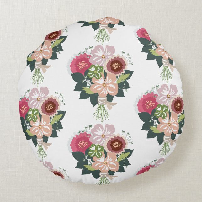 Coussins Ronds Bouquet de fleurs (Dos)