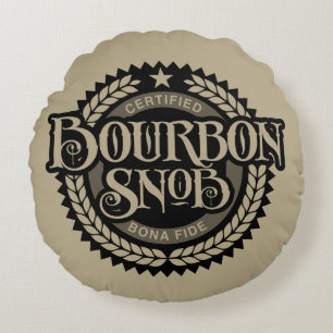 Coussins Ronds Bourbon Snob - drôle de buveur de whisky