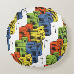 Coussins Ronds Bouteilles en verre, design Motif Abstrait.