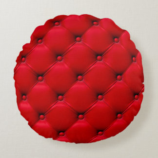 Coussins Ronds Boutonné sur la Texture rouge. Répéter le motif