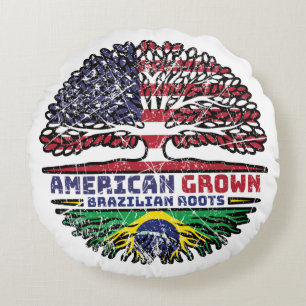 Coussins Ronds Brazilian Brazil US American États-Unis