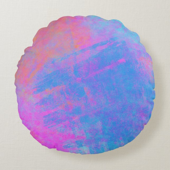 Coussins Ronds Bright Multicolor Splashes (Devant)