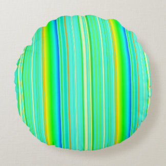 Coussins Ronds Bright vert original rayé vertical